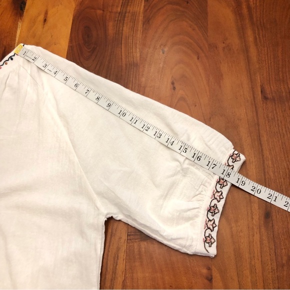 Vintage Minimalist White Oversized Relaxed Fit 3/4 sleeves blouse shirt. Large. - Picture 11 of 13